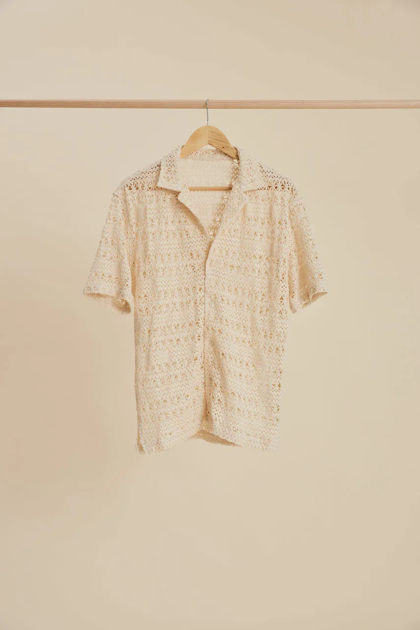 Talis - Unisex Crochet Short Sleeve Shirt
