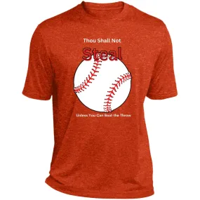 Thou Shall Not Steal White CLOSEOUT -- Heather Performance Tee