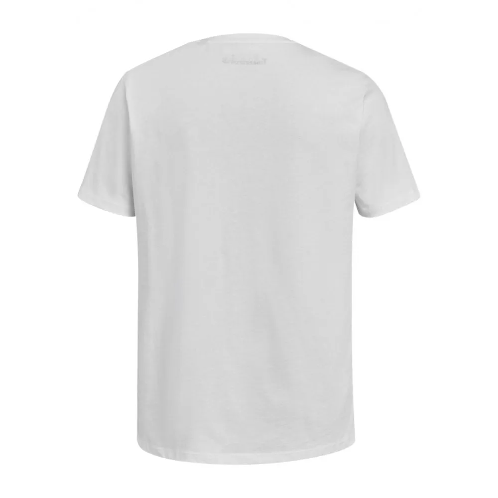 Timbersports White Vertical Logo T-Shirt