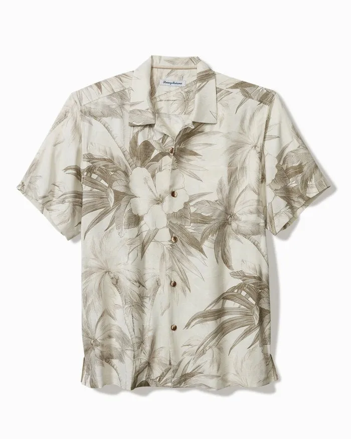 Tommy Bahama Flora Oasis IslandZone® Camp Shirt | Pure Khaki