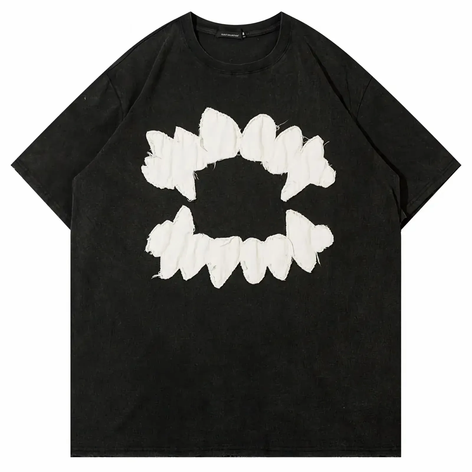 'Vamp' Distressed Cotton T-Shirt