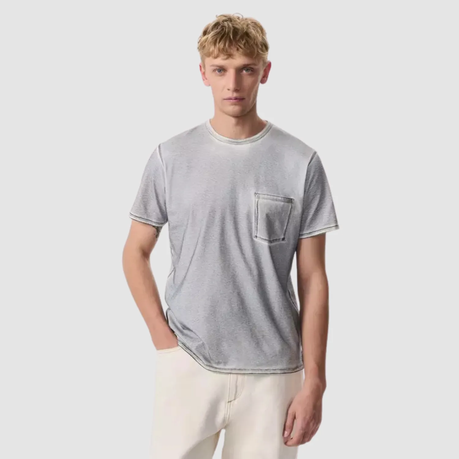 Washed Pocket Tee (Seagrey)